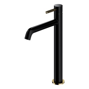 OMNIRES Y1212BLGL - Basin tap Y 30,8 cm semi-matte black/shiny golden