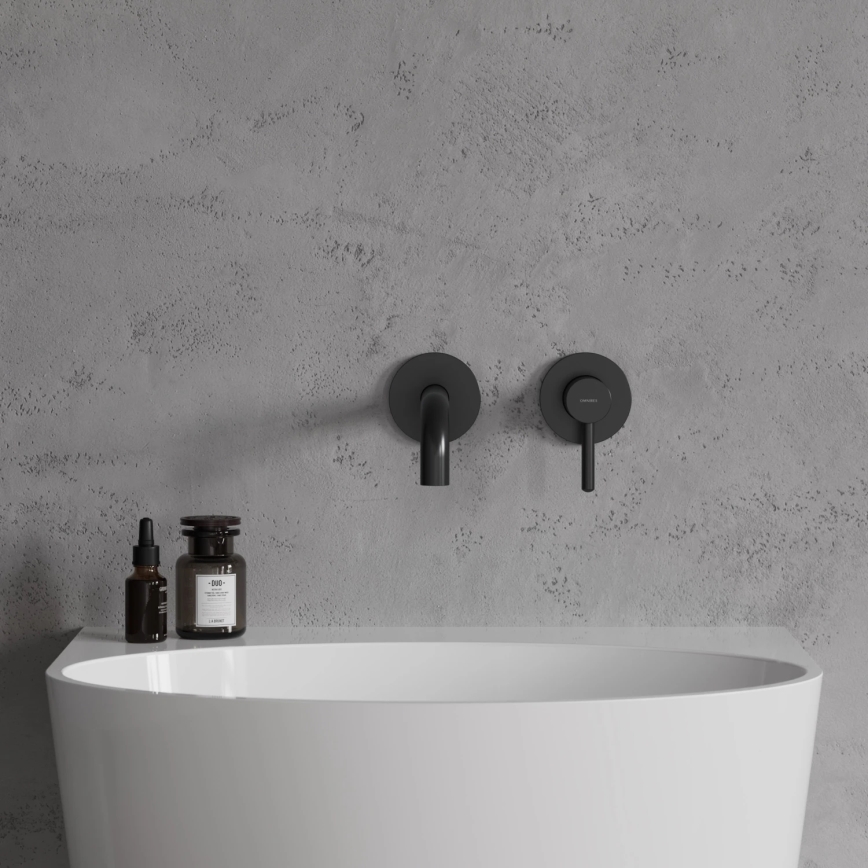 OMNIRES Y1215HLBL - Basin tap for concealed installation Y semi-matte black