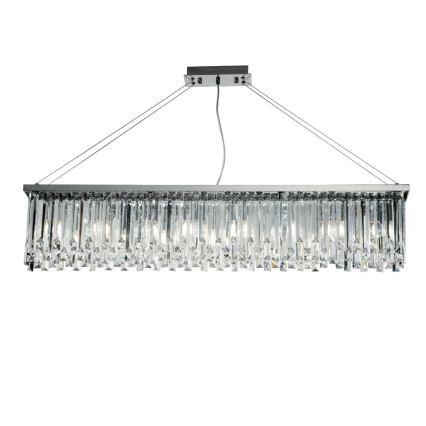 Ondaluce - BATIDA Crystal Chandelier Suspended on Cable 8xE14/10W/230V Polished Chrome/Clear