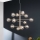 Ondaluce - Cable chandelier ELISEO 12xE14/10W/230V gold/smoky beige