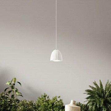 Ondaluce - Cable-hung pendant CONCRETE 1xGU10/7,5W/230V pr. 10,5 cm concrete white