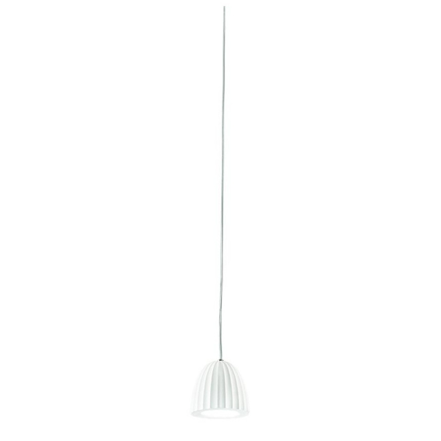 Ondaluce - Cable-hung pendant CONCRETE 1xGU10/7.5W/230V Ø 10.5 cm concrete/white