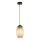 Ondaluce - Cable pendant lamp BONNIE 1xE27/15W/230V Ø 15.5 cm black/smoky beige