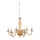 Ondaluce - Cable-suspended chandelier PAGANINI 6xE14/10W/230V Ø 70 cm gold/smoky beige
