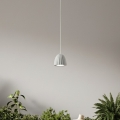 Ondaluce - Cable-suspended pendant light CONCRETE 1xGU10/7.5W/230V Ø 10.5 cm concrete grey