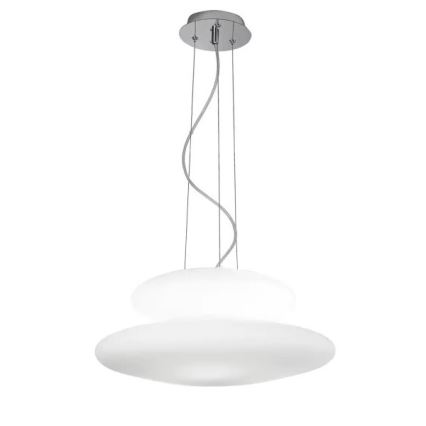 Ondaluce - Cable-suspended pendant PAGODA 3xE27/15W/230V + 2xE27/15W Ø 50 cm white