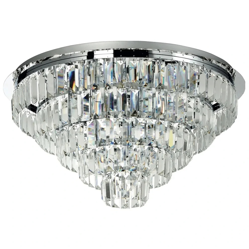 Ondaluce - Crystal ceiling light CASTLE 12xG9/7W/230V Ø 60 cm polished chrome