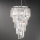 Ondaluce - Crystal chandelier suspended on cable ALEXANDER 10×E14, 10 W, 230 V, Ø 50 cm, polished chrome
