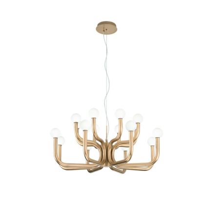 Ondaluce - DERBY 16xG9/7W/230V cable-suspended chandelier Ø 81.5 cm, gold