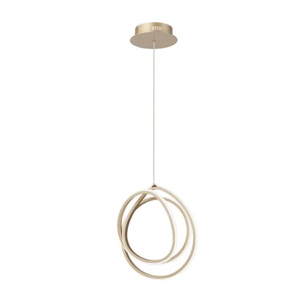 Ondaluce - Dimmable LED cable-hung pendant GOLDEN LED/28W/230V Ø 31.5 cm gold