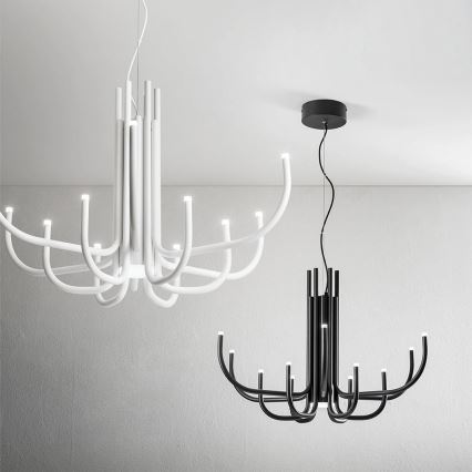 Ondaluce - Dimmable LED Cable-Hung Pendant NOUVEAU LED/35W/230V Ø 78 cm Black