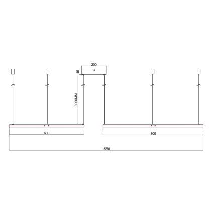 Ondaluce - SOEL LED Dimmable Cable-Suspended Chandelier LED/28W/230V + LED/38W, Ø 80/60 cm, White