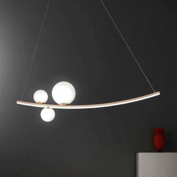 Ondaluce - Dimmable LED Cable Pendant Chandelier ALTALENA LED/48W/230V Gold/White