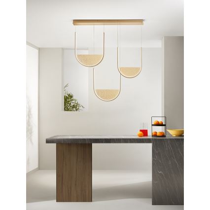 Ondaluce - Dimmable LED Cable Pendant LOTUS LED/70W/230V, Gold
