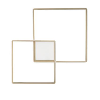 Ondaluce - Dimmable LED Ceiling Light DOWEL LED/46W/230V 55x55 cm Gold