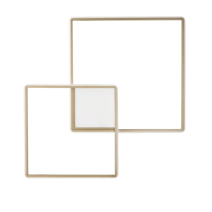 Ondaluce - Dimmable LED Ceiling Light DOWEL LED/46W/230V 55x55 cm Gold