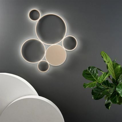 Ondaluce - Dimmable LED Ceiling Light POIS LED/68W/230V Gold