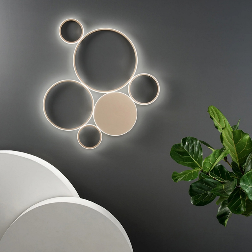 Ondaluce - Dimmable LED Ceiling Light POIS LED/68W/230V Gold