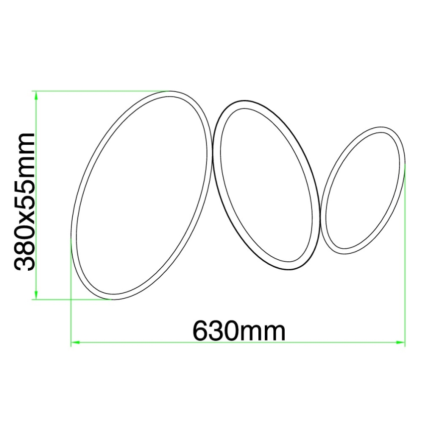 Ondaluce - Dimmable LED Ceiling Light RICE LED/25W/230V 38x63 cm gold