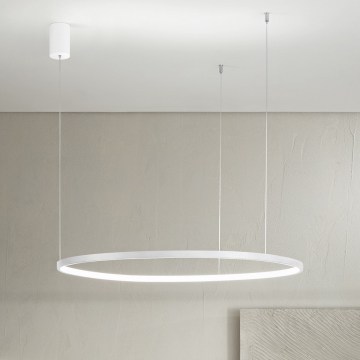 Ondaluce - Dimmable LED pendant light on cable SOEL LED/38W/230V 3000/4000K Ø 80 cm white