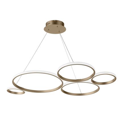 Ondaluce - Dimmable LED pendant suspended on cable POIS LED/60W/230V, gold finish