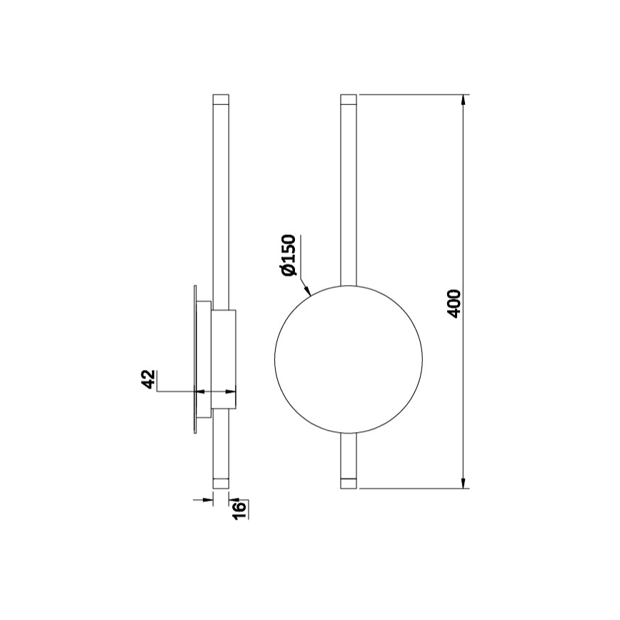 Ondaluce - Dimmable LED Wall Light JAMES LED/16W/230V Gold