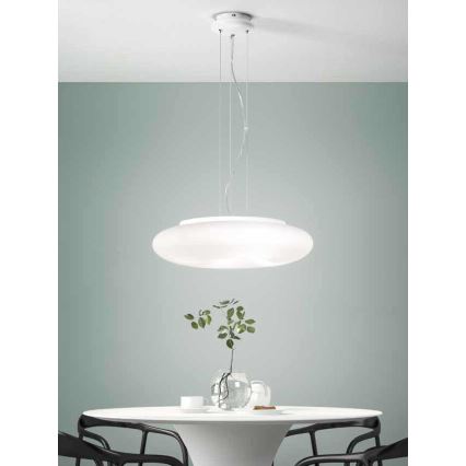 Ondaluce - DODI Cable-Hung Pendant 2xE27/15W/230V Ø 53 cm White