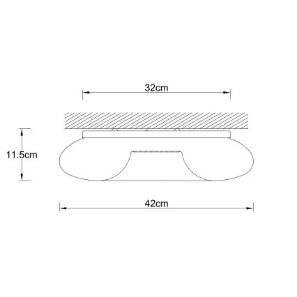 Ondaluce - DODI Ceiling Light 3xE27/15W/230V Ø42 cm White