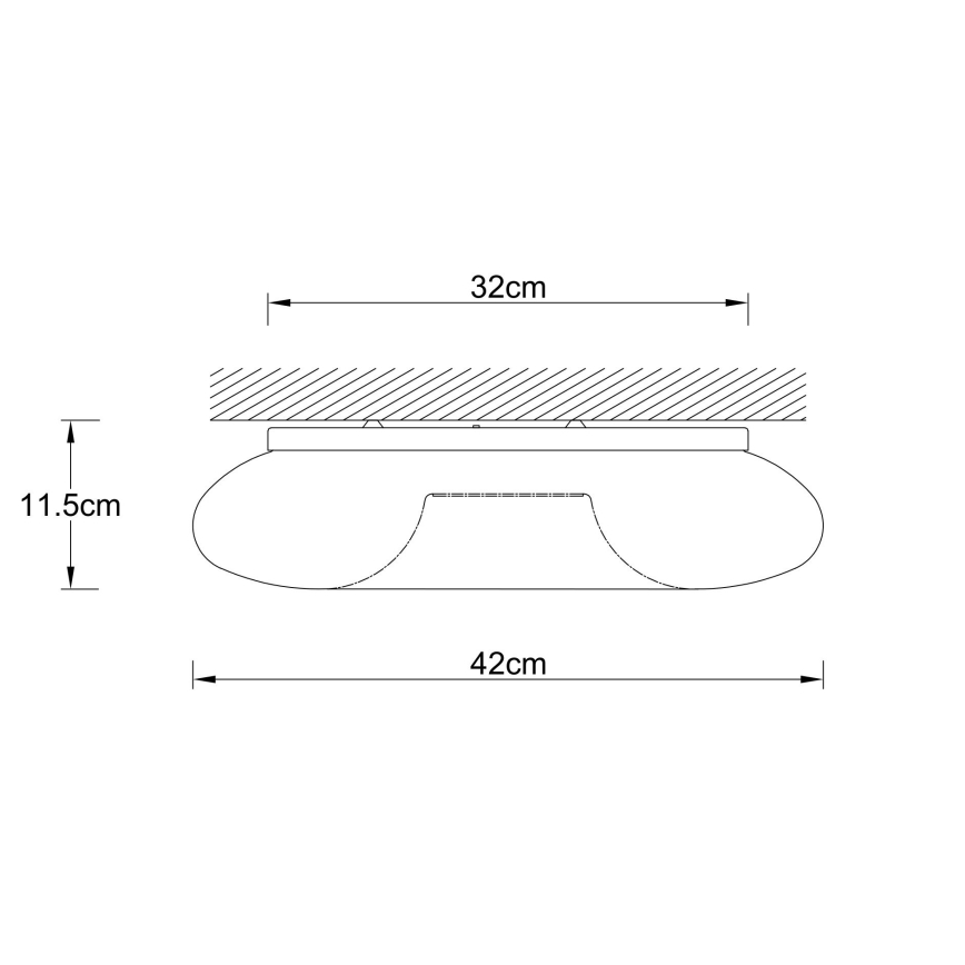 Ondaluce - DODI Ceiling Light 3xE27/15W/230V Ø42 cm White