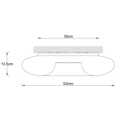 Ondaluce - DODI Ceiling Light, 4×E27 / 15 W / 230 V, Ø 53 cm, White