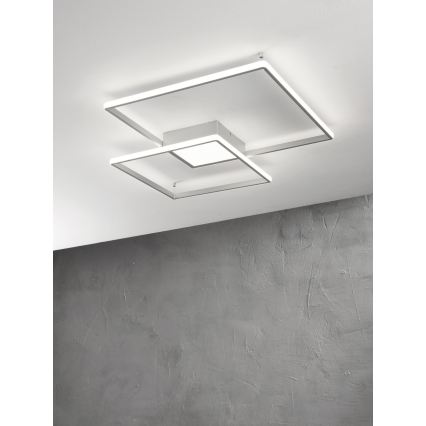 Ondaluce - DOWEL LED/46W/230V Dimmable Ceiling Light, Silver