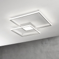 Ondaluce - DOWEL LED Dimmable Ceiling Light LED/46W/230V 55x55 cm Silver