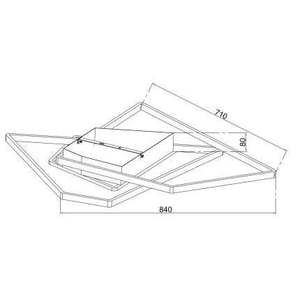 Ondaluce - GALAXY Dimmable LED Ceiling Light, 90W/230V, Gold