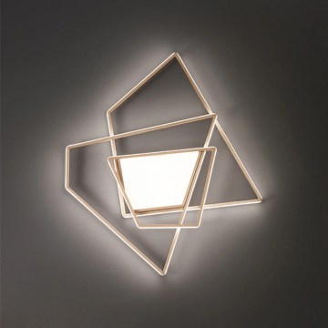 Ondaluce - GALAXY Dimmable LED Ceiling Light LED/90W/230V 71x84 cm, Gold