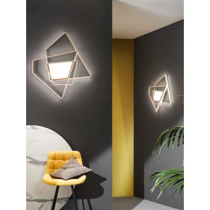 Ondaluce - GALAXY Dimmable LED Ceiling Light LED/90W/230V 71x84 cm, Gold