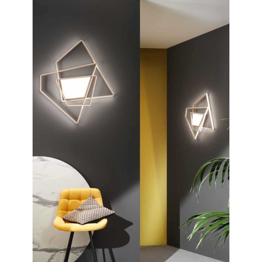 Ondaluce - GALAXY Dimmable LED Ceiling Light LED/90W/230V 71x84 cm, Gold