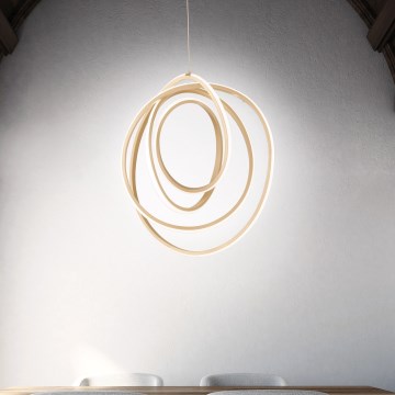 Ondaluce - GOLDEN Dimmable LED Pendant on Cable, 50W/230V, Ø 50 cm, Gold