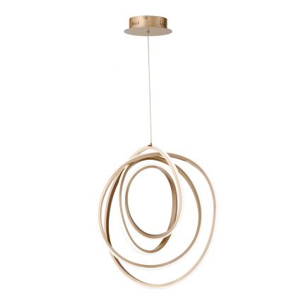 Ondaluce - GOLDEN Dimmable LED Pendant on Cable, 50W/230V, Ø 50 cm, Gold
