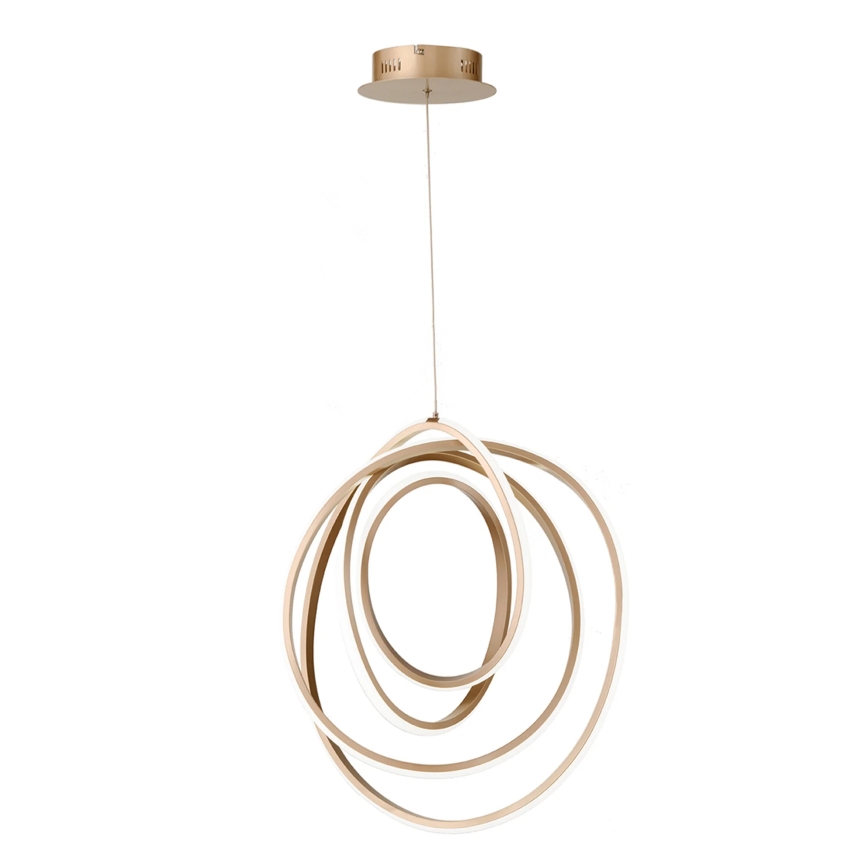 Ondaluce - GOLDEN Dimmable LED Pendant on Cable, 50W/230V, Ø 50 cm, Gold
