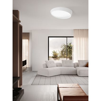 Ondaluce - HALF LED Dimmable Ceiling Light, 25 W, 230 V, 3000/4000 K, Ø 38.5 cm, White