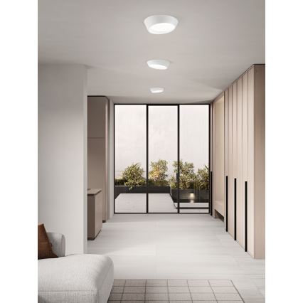 Ondaluce - HALF LED Dimmable Ceiling Light, 25 W, 230 V, 3000/4000 K, Ø 38.5 cm, White