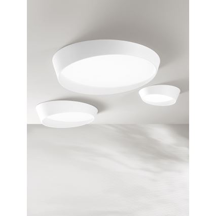 Ondaluce - HALF LED Dimmable Ceiling Light, 25 W, 230 V, 3000/4000 K, Ø 38.5 cm, White
