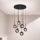 Ondaluce - JEWEL cable-hung chandelier 8xE14/10W/230V Ø 70 cm black/smoked black
