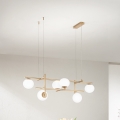 Ondaluce - JEWEL cable-suspended chandelier 6xE14/10W/230V gold/white