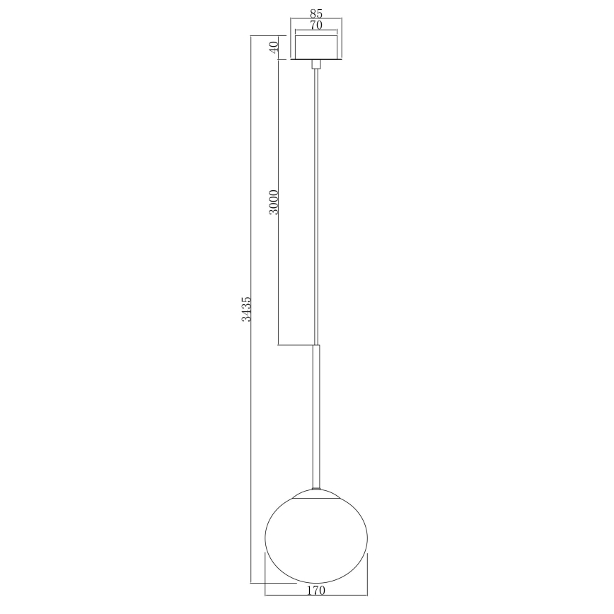 Ondaluce - JEWEL cable-suspended pendant lamp 1xE14/10W/230V Ø 17 cm black / smoked black
