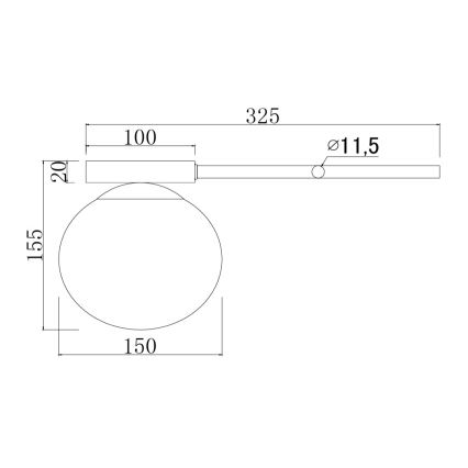 Ondaluce - JEWEL Wall Light 1xE14/10W/230V Black/Smoked Black