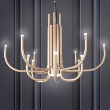 Ondaluce - LED Dimmable Cable-Hung Chandelier NOUVEAU LED/35W/230V Gold