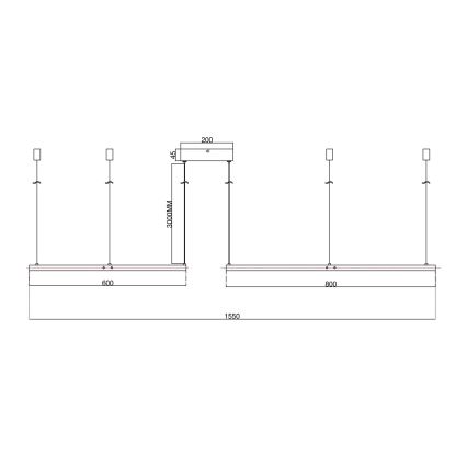 Ondaluce - Dimmable LED pendant light on cable SOEL LED/28W/230V + LED/38W + LED/47W Ø 100/80/60 cm white