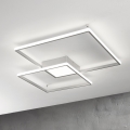 Ondaluce - LED Dimmable Ceiling Light DOWEL LED/60W/230V 75x75 cm Silver