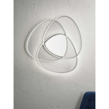 Ondaluce - LED Dimmable Ceiling Light ROSE LED/60W/230V 50x54 cm Silver